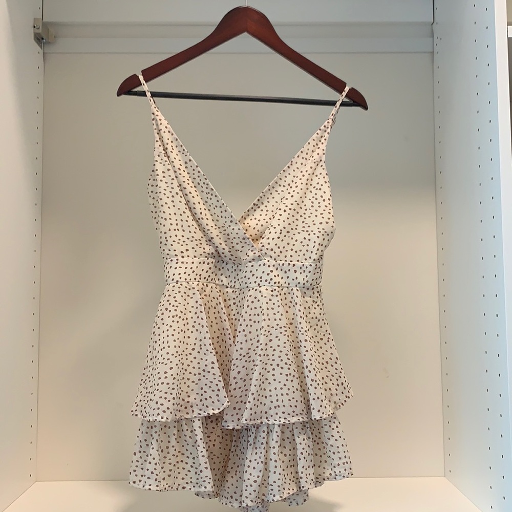 Lulu’s Spotted Romper XS Cream/Brown Spots